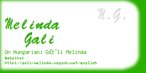 melinda gali business card